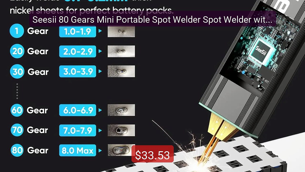 Seesii 80 Gears Mini Portable Spot Welder Spot Welder with Digital ... -- Top Rated 2026 | Buy Now!