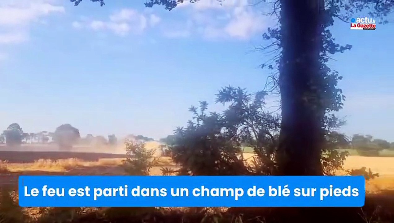 Incendie dans un champ dans le Morbihan