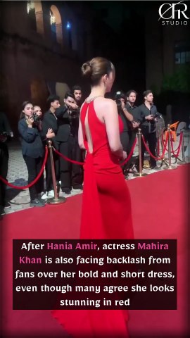 After Hania Amir, actress Mahira Khan is also facing backlash from fans over her bold and short dress, even though many agree she looks stunning in red