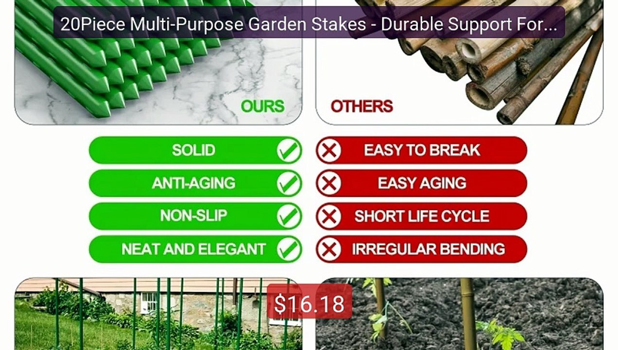 20Piece Multi-Purpose Garden Stakes - Durable Support For Vegetable... -- Top Rated 2026 | Buy Now!