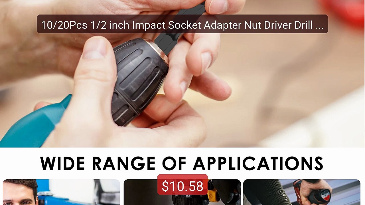 10/20Pcs 1/2 inch Impact Socket Adapter Nut Driver Drill Bits ... -- Hot Deal 2026 | Limited Offer!
