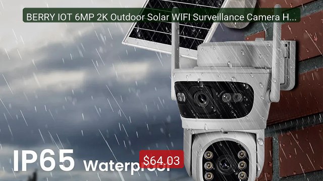 BERRY IOT 6MP 2K Outdoor Solar WIFI Surveillance Camera HD Dual Len... Top Rated 2026 | Buy Now!