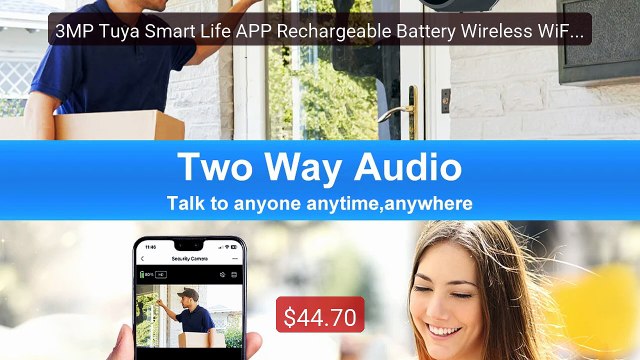 3MP Tuya Smart Life APP Rechargeable Battery Wireless WiFi Ou... Amazing Value 2026 | Must Have!