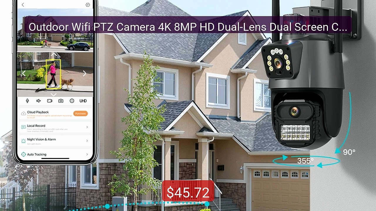 Outdoor Wifi PTZ Camera 4K 8MP HD Dual-Lens Dual Screen Camera AI ... -- Best Deal 2026 | Shop Now!