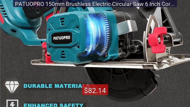 PATUOPRO 150mm Brushless Electric Circular Saw 6 Inch Cordless Han... Best Deal 2026 | Shop Now!