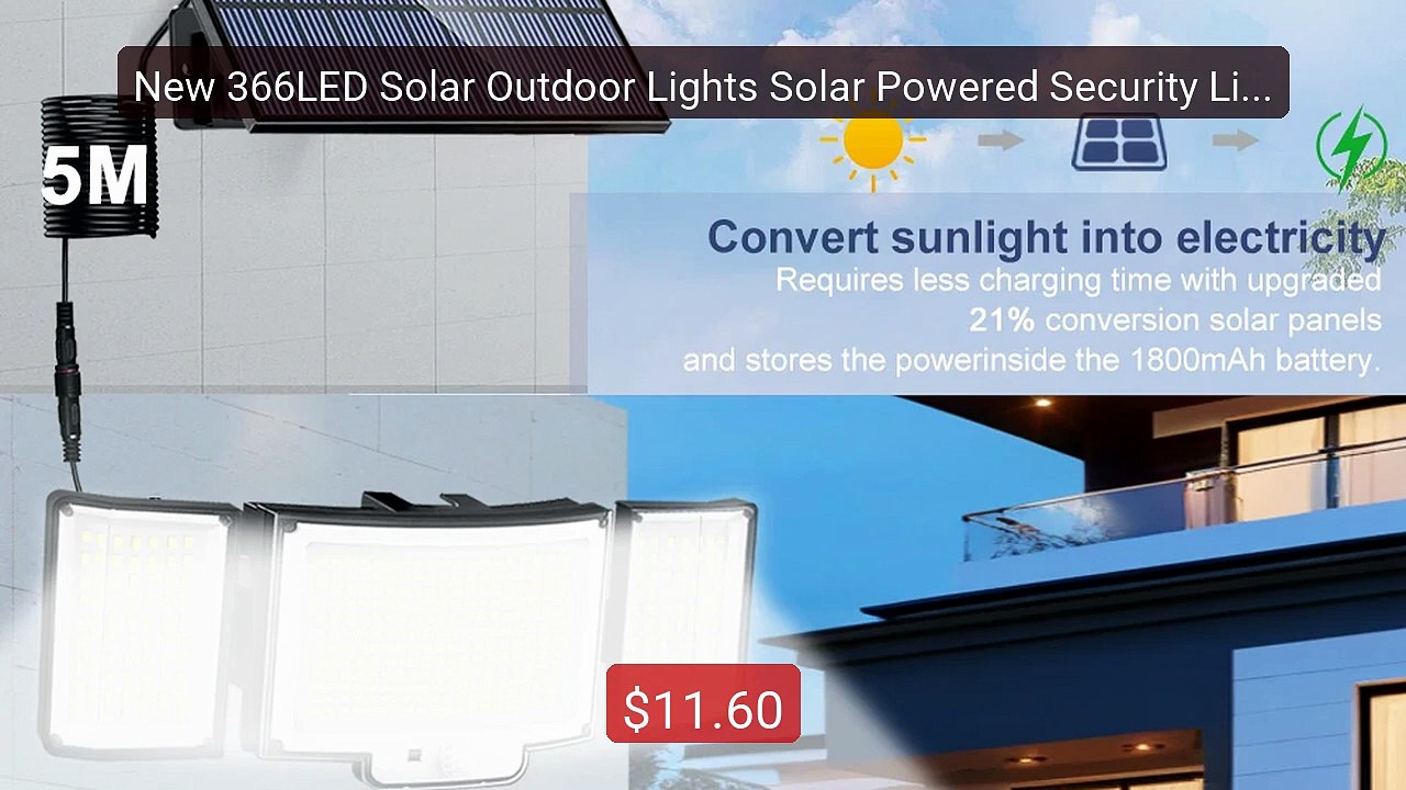 New 366LED Solar Outdoor Lights Solar Powered Security Ligh... -- Top Pick 2026 | Unbeatable Price!