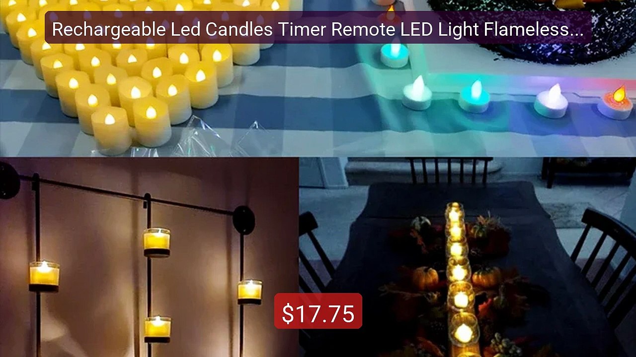 Rechargeable Led Candles Timer Remote LED Light Flameless For Wedd... -- Best Deal 2026 | Shop Now!