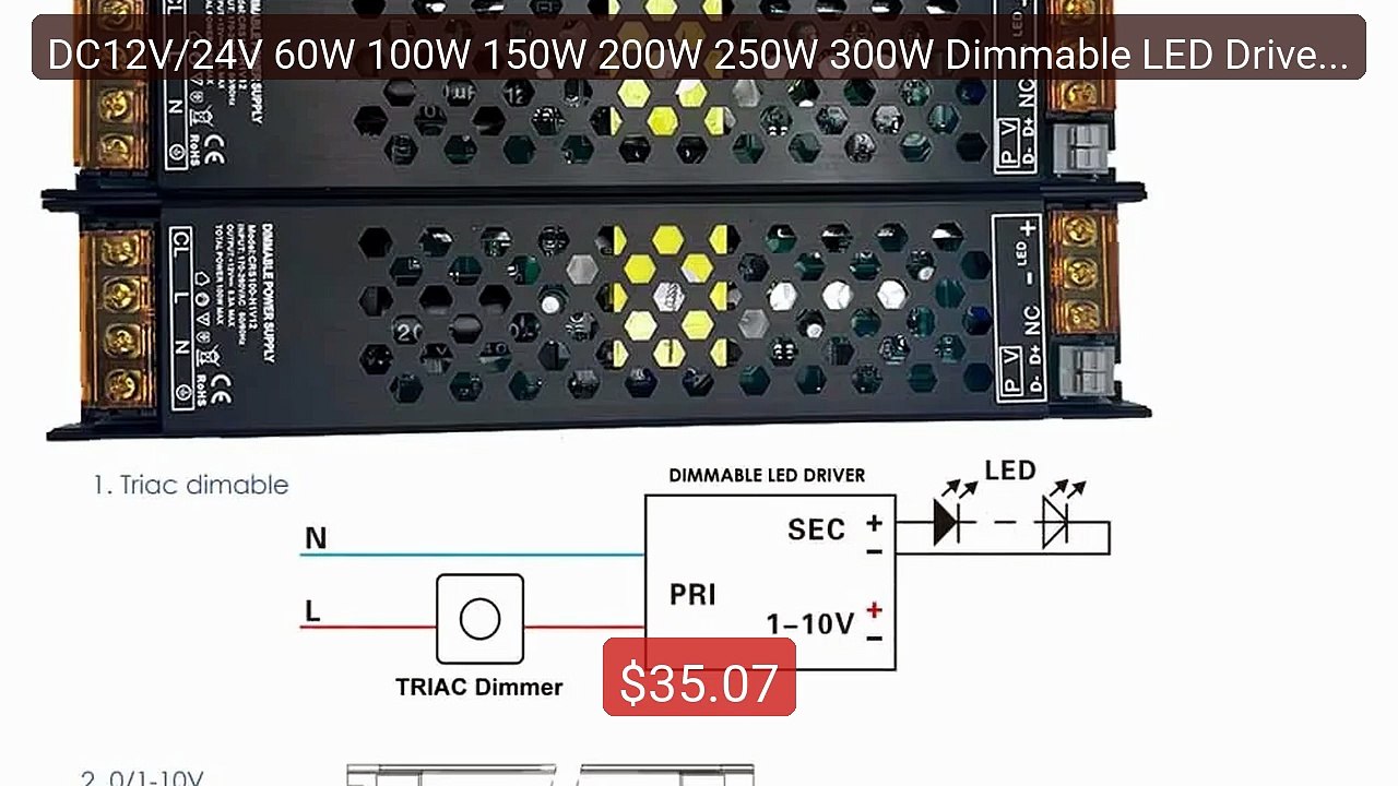DC12V/24V 60W 100W 150W 200W 250W 300W Dimmable LED Driver Aluminu... -- Best Deal 2026 | Shop Now!