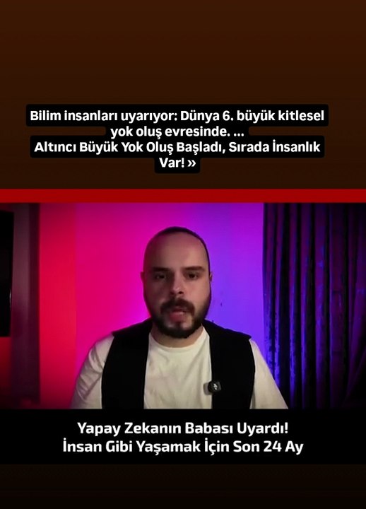 Bilim insanları uyarıyor: Dünya 6. büyük kitlesel yok oluş evresinde. ... Altıncı Büyük Yok Oluş Başladı, Sırada İnsanlık Var! » https://www.facebook.com/permalink.php?story_fbid=738787243239346&id=100013242319421