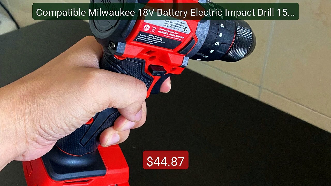 Compatible Milwaukee 18V Battery Electric Impact Drill 150N.M ... -- Best Buy 2026 | Great Quality!