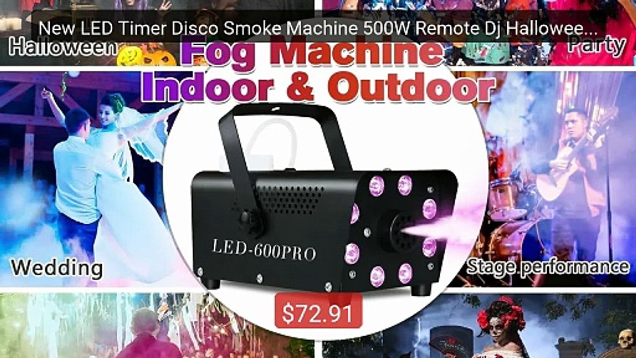 New LED Timer Disco Smoke Machine 500W Remote Dj Halloween Smoke Sp... -- Top Rated 2026 | Buy Now!