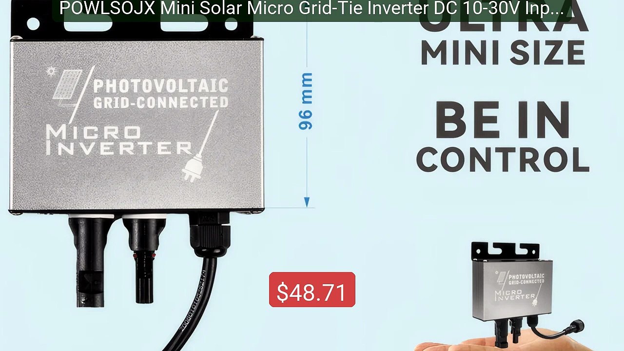 POWLSOJX Mini Solar Micro Grid-Tie Inverter DC 10-30V Input... -- Top Pick 2026 | Unbeatable Price!