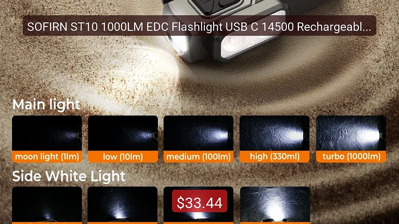 SOFIRN ST10 1000LM EDC Flashlight USB C 14500 Rechargeable with Re... -- Best Deal 2026 | Shop Now!