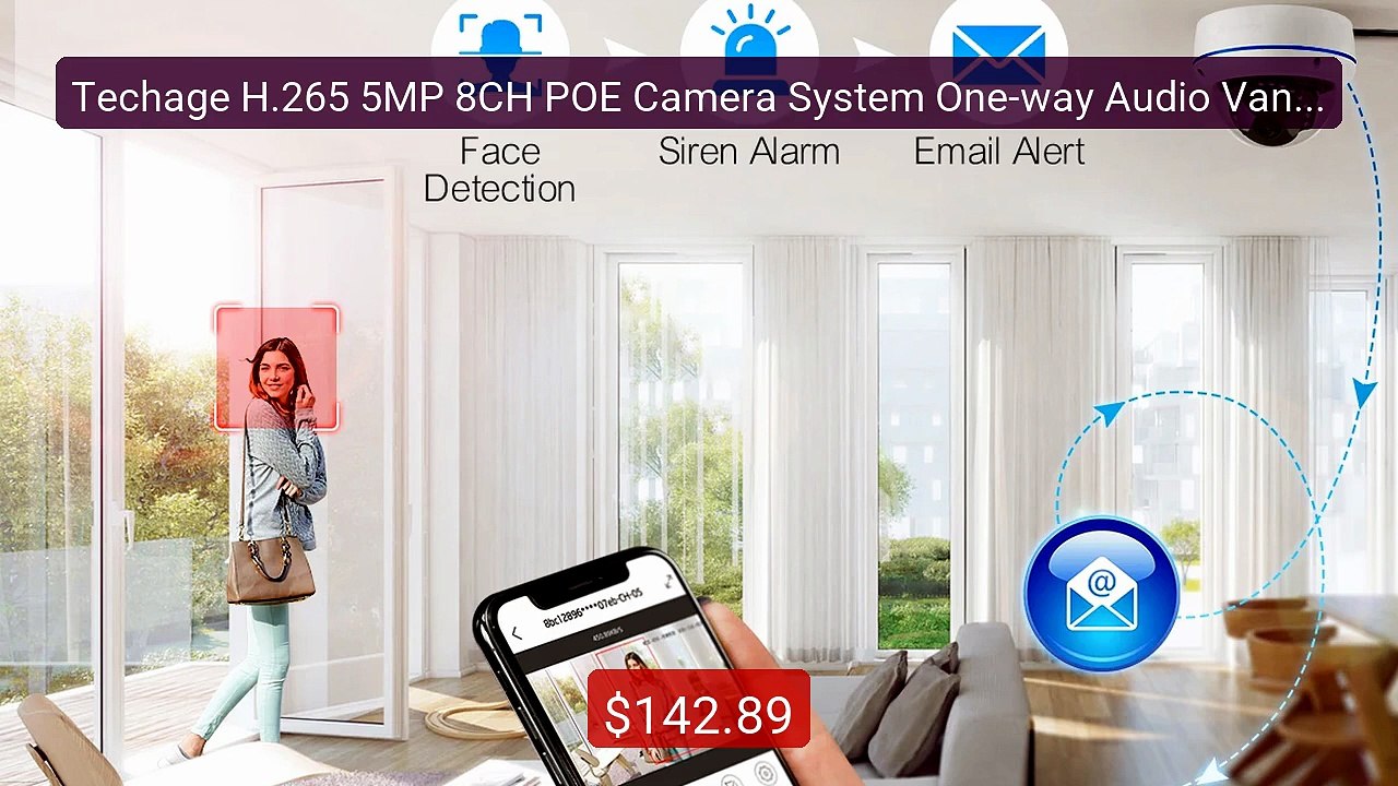 Techage H.265 5MP 8CH POE Camera System One-way Audio Vandalp... -- Amazing Value 2026 | Must Have!