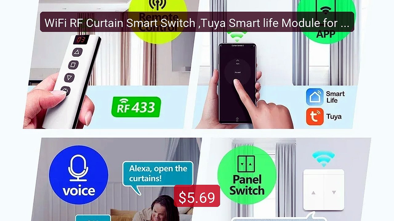 WiFi RF Curtain Smart Switch ,Tuya Smart life Module for Roller Shu... -- Top Rated 2026 | Buy Now!