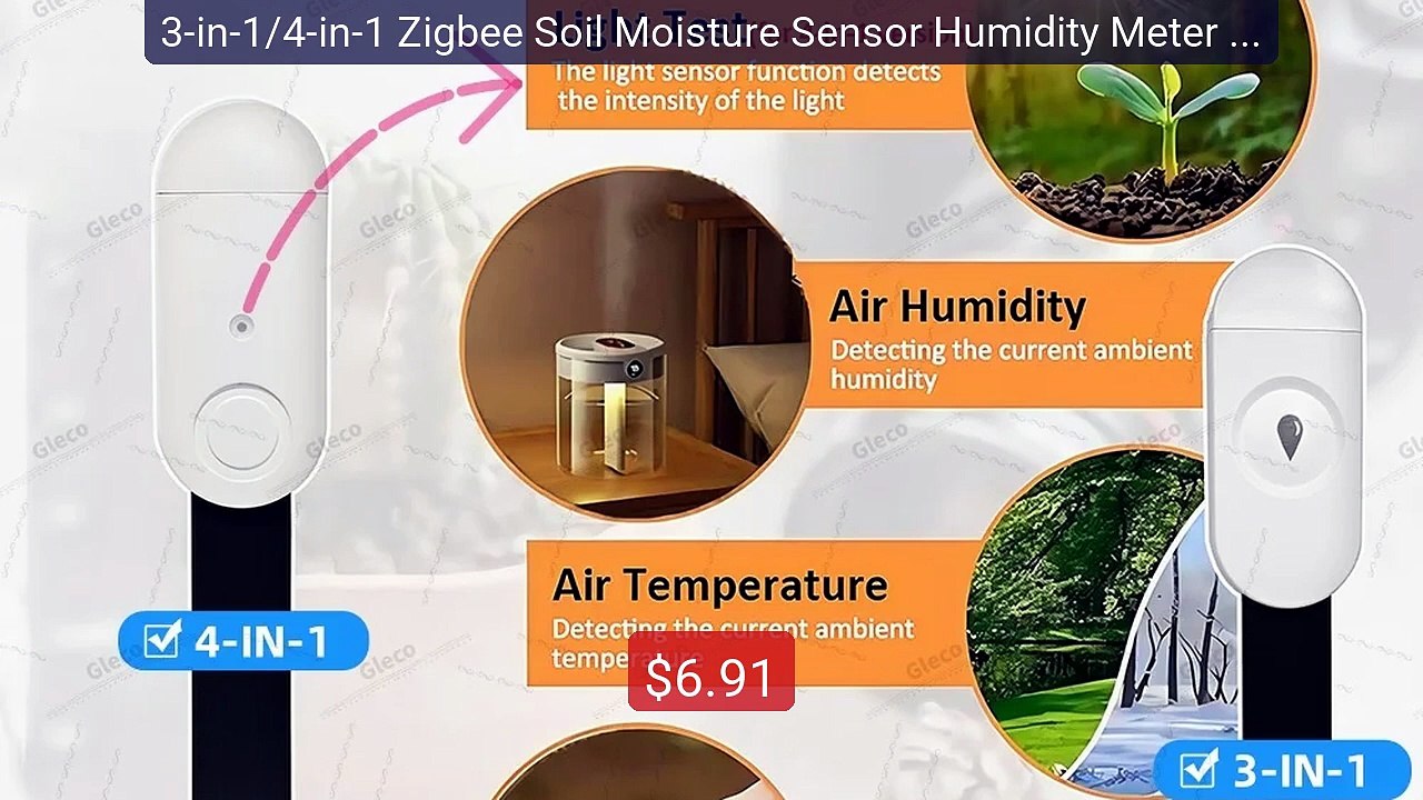 3-in-1/4-in-1 Zigbee Soil Moisture Sensor Humidity Meter Tempe... -- Hot Deal 2026 | Limited Offer!