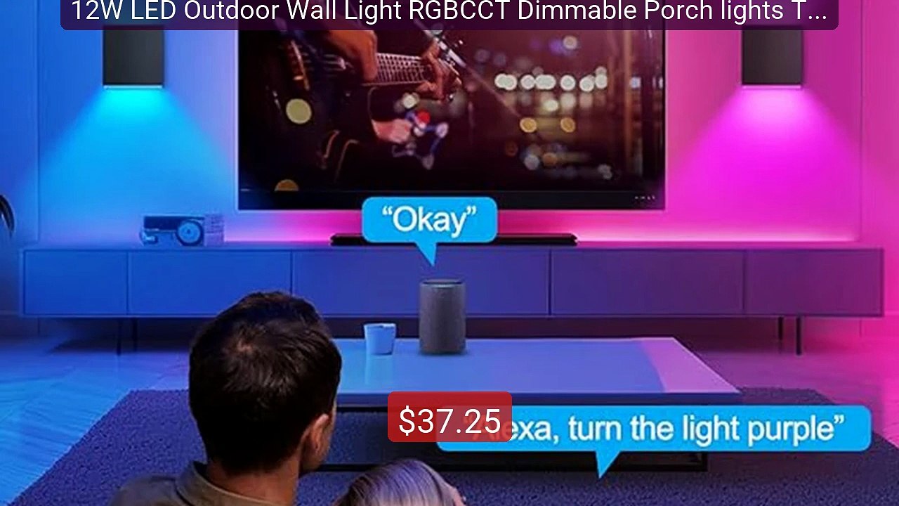12W LED Outdoor Wall Light RGBCCT Dimmable Porch lights Tuya S... -- Hot Deal 2026 | Limited Offer!