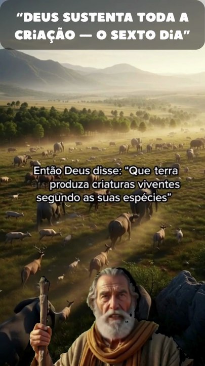 Deus  Sustenta A Criação- O SEXTO DIA. Gênesis 1:24-31 #gênesis