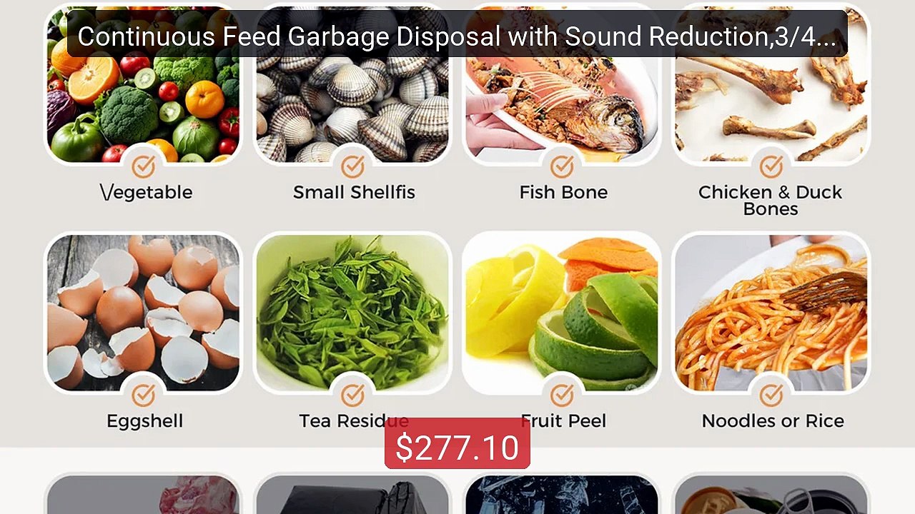 Continuous Feed Garbage Disposal with Sound Reduction,3/4 HP ... -- Amazing Value 2026 | Must Have!