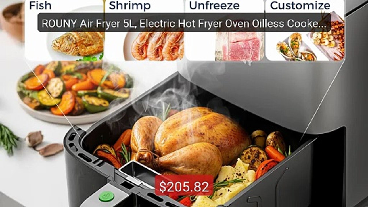 ROUNY Air Fryer 5L, Electric Hot Fryer Oven Oilless Cooker ... -- Top Pick 2026 | Unbeatable Price!