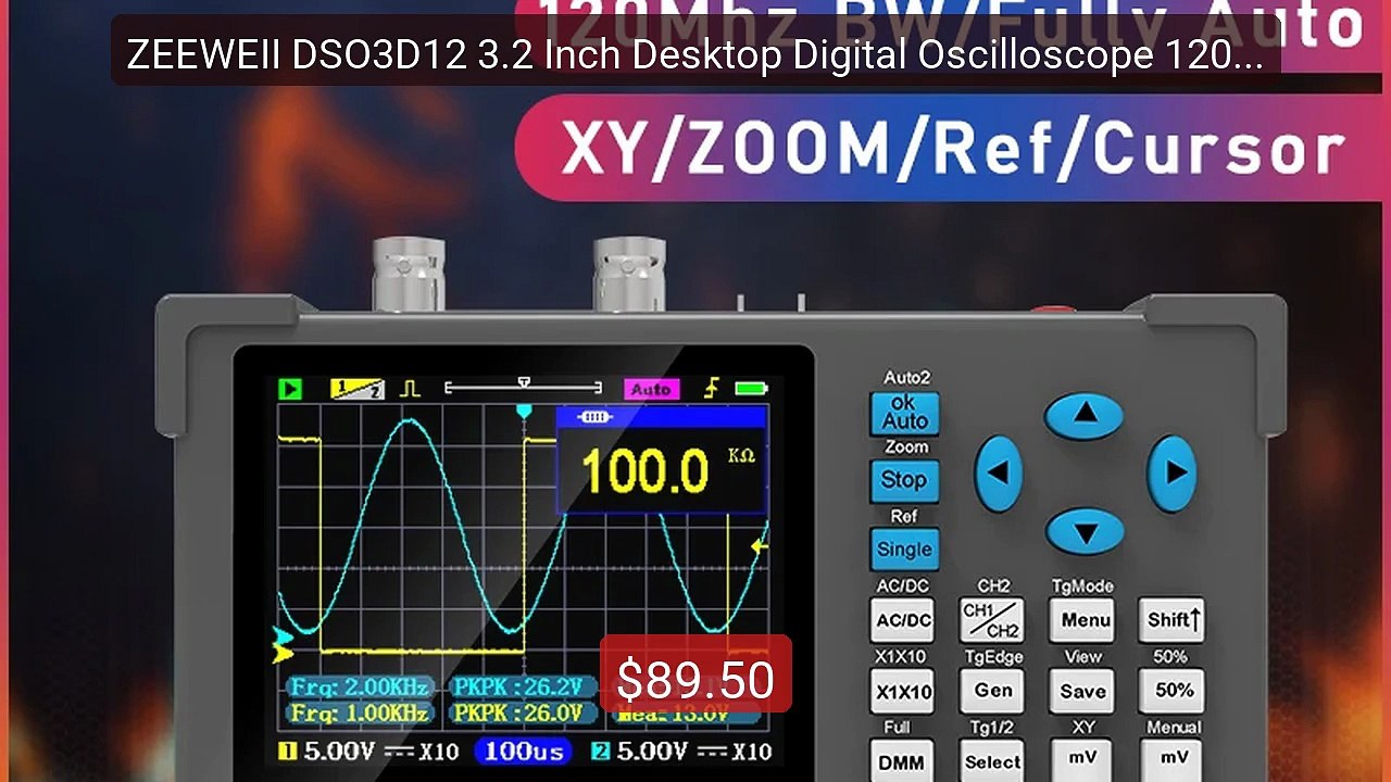 ZEEWEII DSO3D12 3.2 Inch Desktop Digital Oscilloscope 120M Ba... -- Amazing Value 2026 | Must Have!