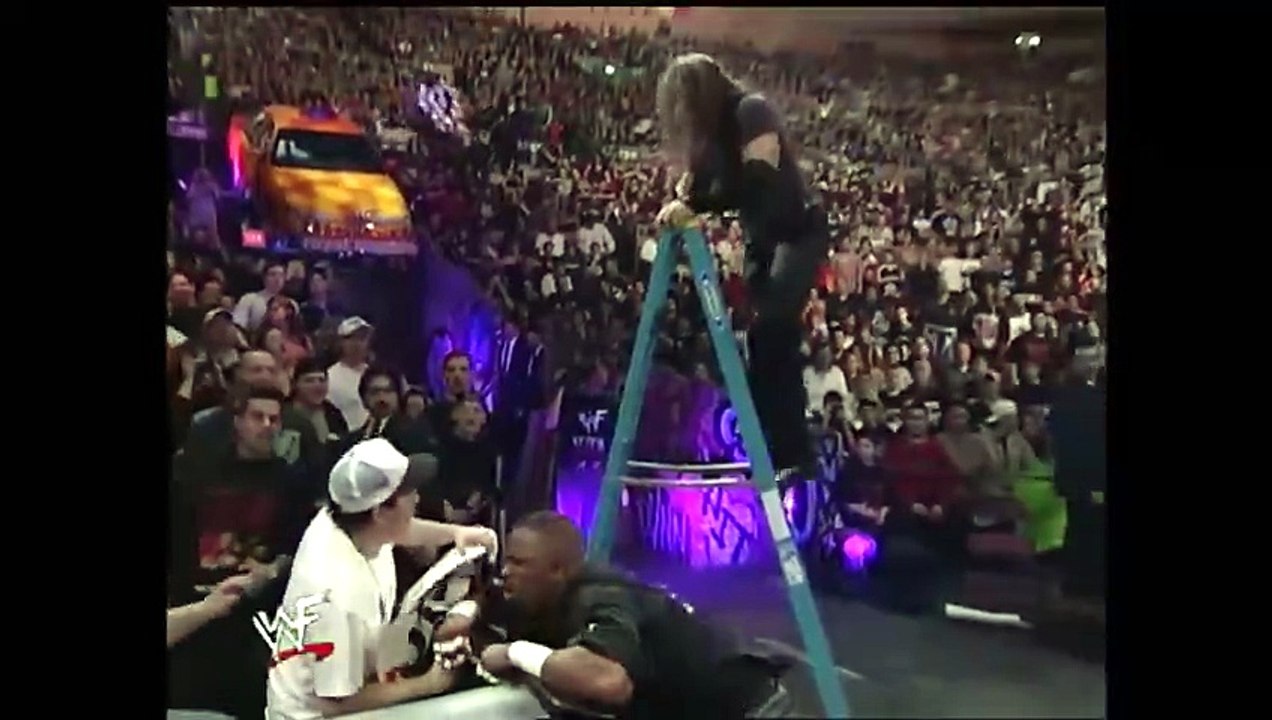 The Hardy Boyz vs. The Dudley Boyz (Tag Team Tables Match) (Royal Rumble 2000)