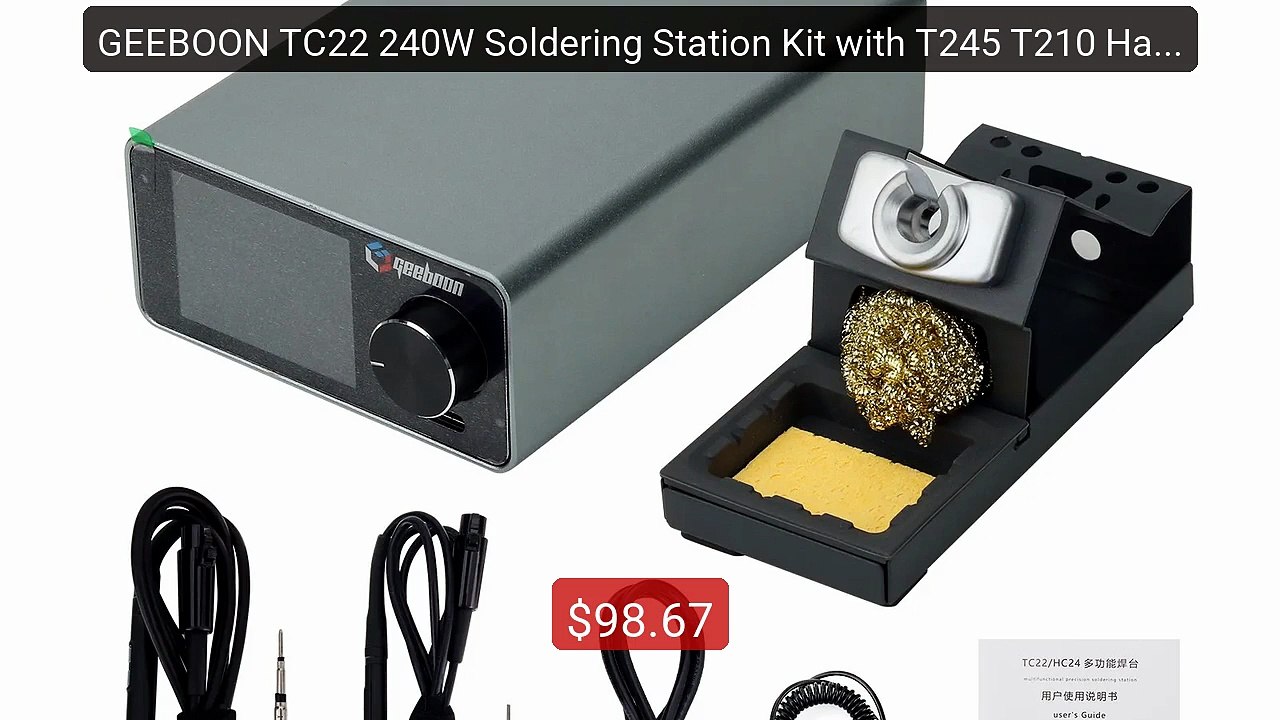 GEEBOON TC22 240W Soldering Station Kit with T245 T210 Handles + C... -- Best Deal 2026 | Shop Now!