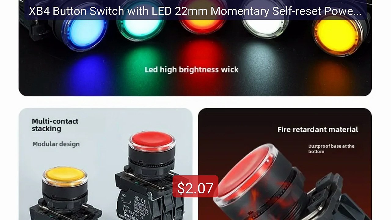 XB4 Button Switch with LED 22mm Momentary Self-reset Power Pus... -- Hot Deal 2026 | Limited Offer!