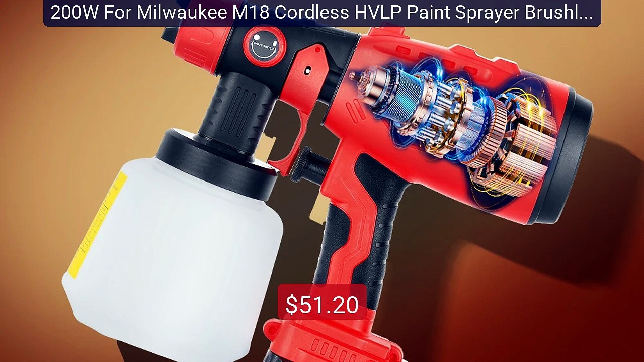 200W For Milwaukee M18 Cordless HVLP Paint Sprayer Brushless Motor... -- Best Deal 2026 | Shop Now!