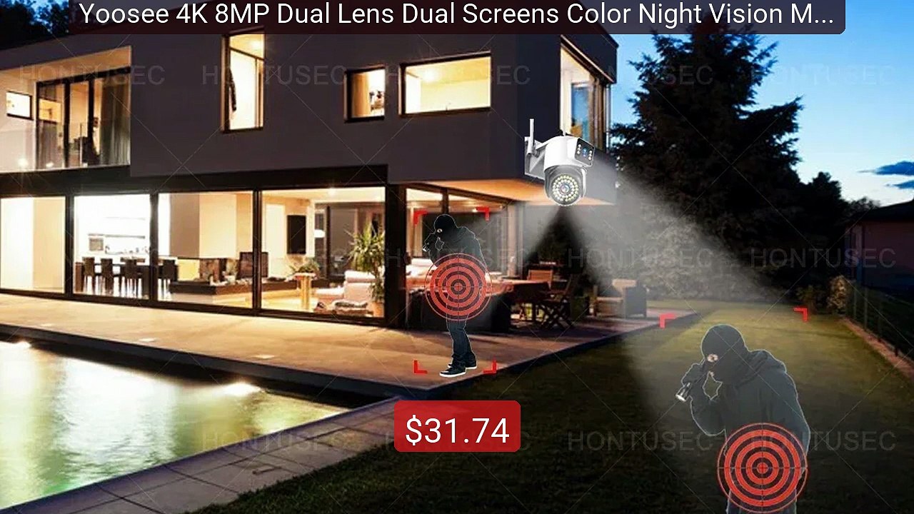 Yoosee 4K 8MP Dual Lens Dual Screens Color Night Vision Mot... -- Top Pick 2026 | Unbeatable Price!