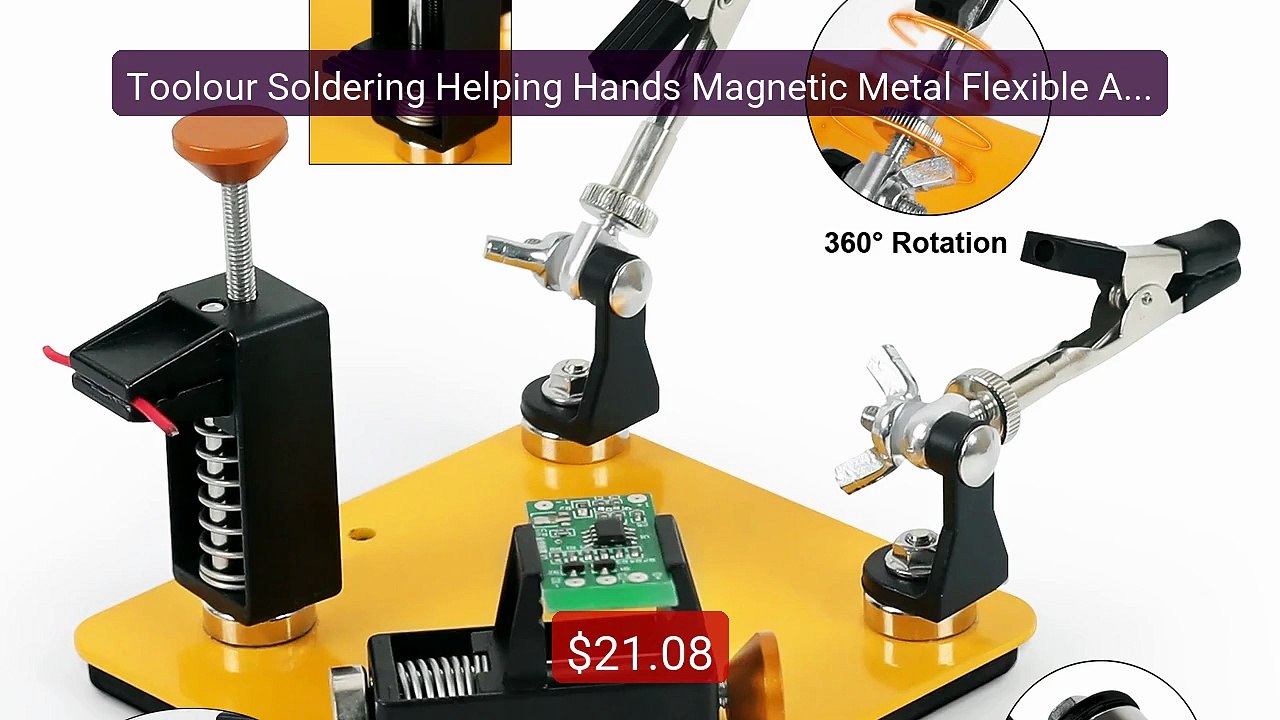 Toolour Soldering Helping Hands Magnetic Metal Flexible Arms ... -- Amazing Value 2026 | Must Have!