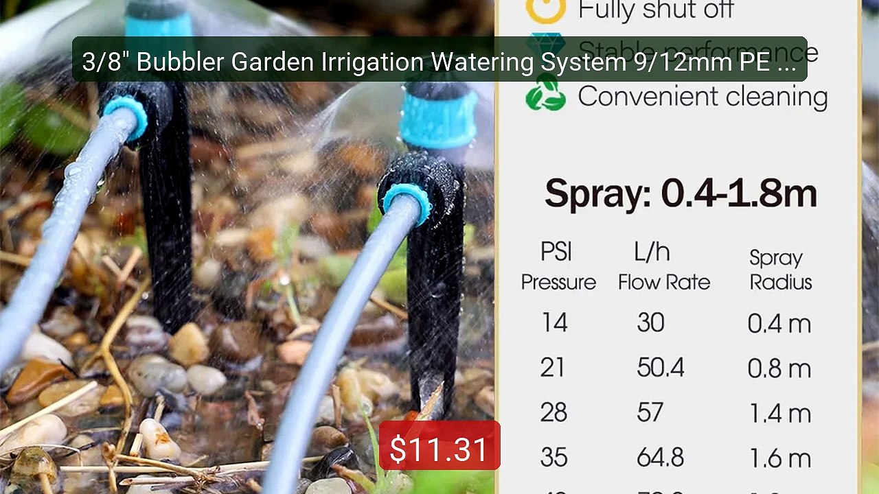 3/8" Bubbler Garden Irrigation Watering System 9/12mm PE Hose ... -- Best Buy 2026 | Great Quality!