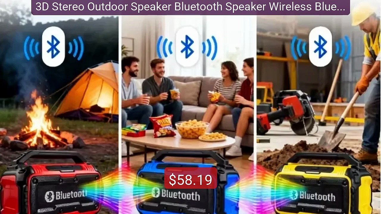 3D Stereo Outdoor Speaker Bluetooth Speaker Wireless Bluetooth... -- Hot Deal 2026 | Limited Offer!