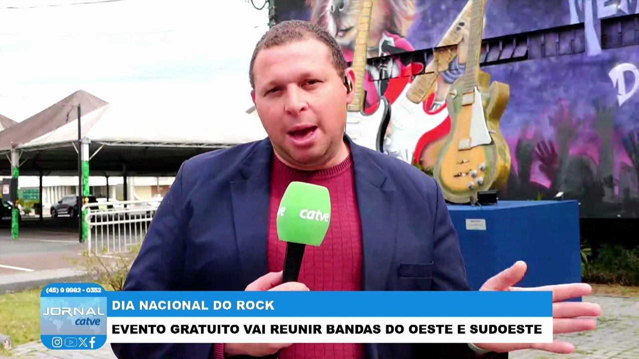 Festival celebra o Dia Mundial do Rock com shows gratuitos em Cascavel