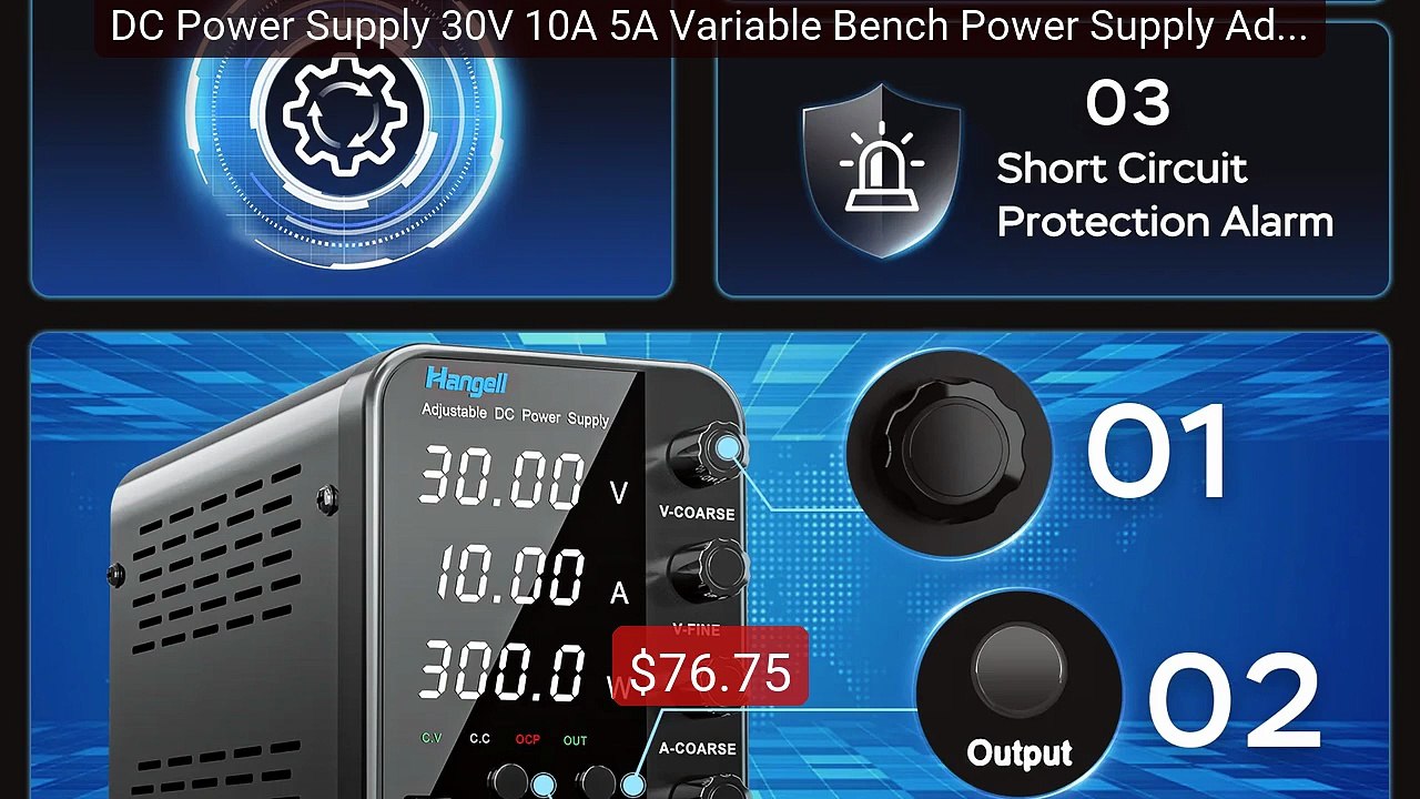 DC Power Supply 30V 10A 5A Variable Bench Power Supply Adjustable L... -- Top Rated 2026 | Buy Now!