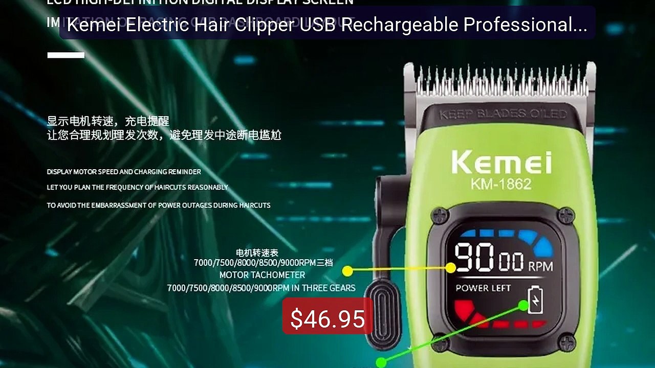 Kemei Electric Hair Clipper USB Rechargeable Professional Barber S... -- Best Deal 2026 | Shop Now!