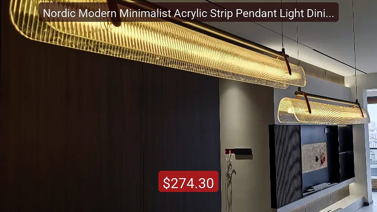 Nordic Modern Minimalist Acrylic Strip Pendant Light Dining... -- Top Pick 2026 | Unbeatable Price!