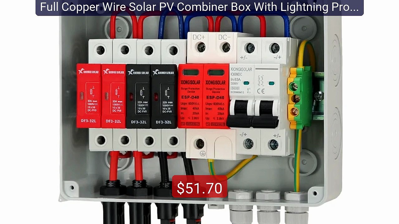 Full Copper Wire Solar PV Combiner Box With Lightning Protecti... -- Best Buy 2026 | Great Quality!