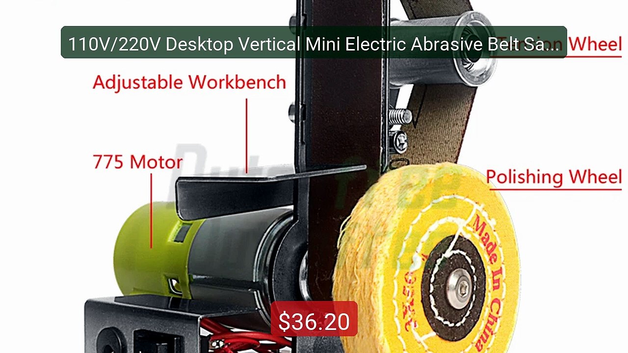 110V/220V Desktop Vertical Mini Electric Abrasive Belt Sandpaper Po... -- Top Rated 2026 | Buy Now!