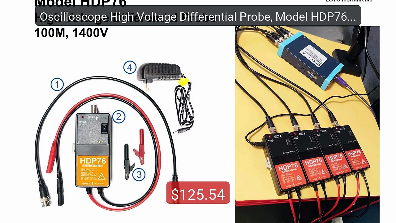 Oscilloscope High Voltage Differential Probe, Model HDP76, 100... -- Hot Deal 2026 | Limited Offer!
