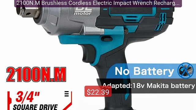 2100N.M Brushless Cordless Electric Impact Wrench Rechargea... Top Pick 2026 | Unbeatable Price!