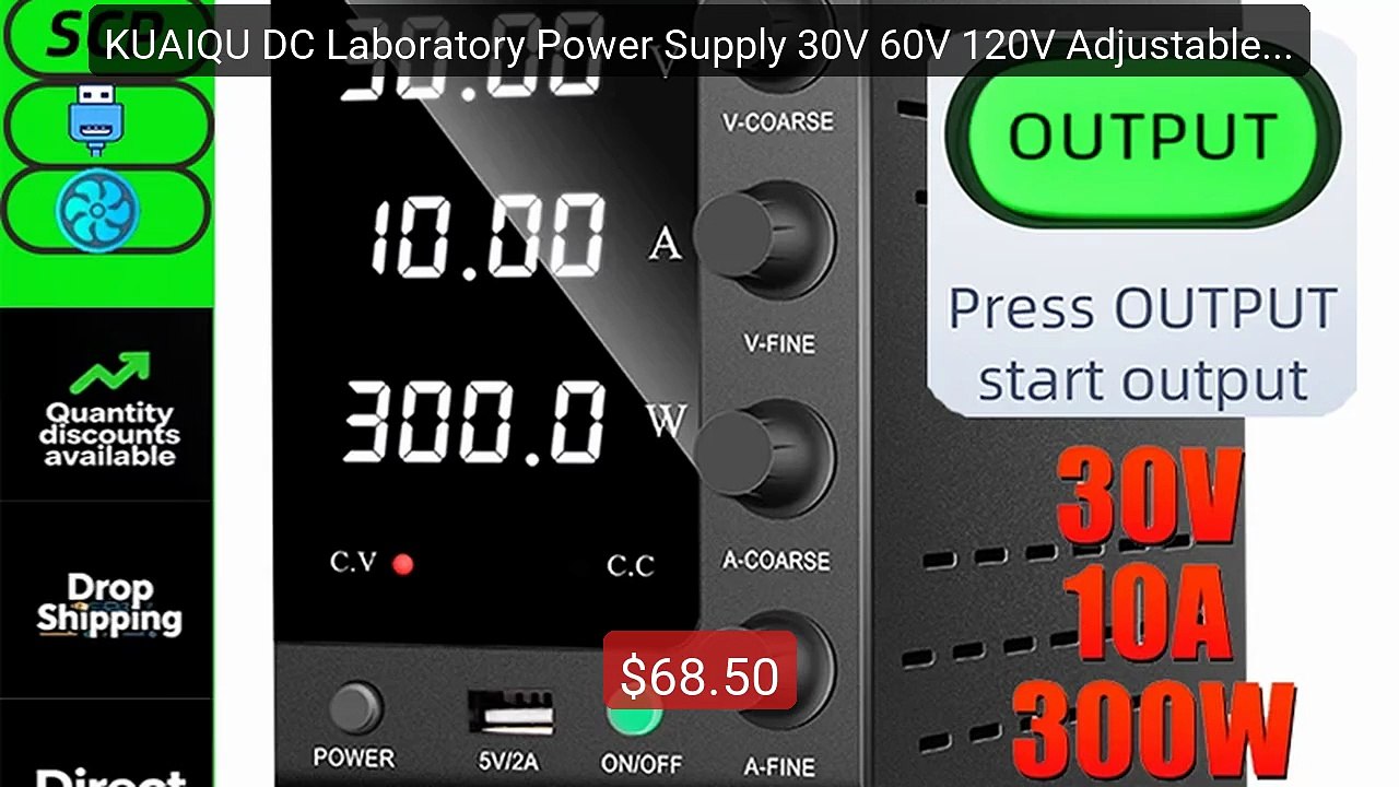 KUAIQU DC Laboratory Power Supply 30V 60V 120V Adjustable Voltage R... -- Top Rated 2026 | Buy Now!