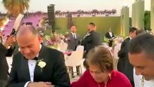 فريدة الشوباشي خلال حفل زفاف نجل الإعلامي نشأت الديهي