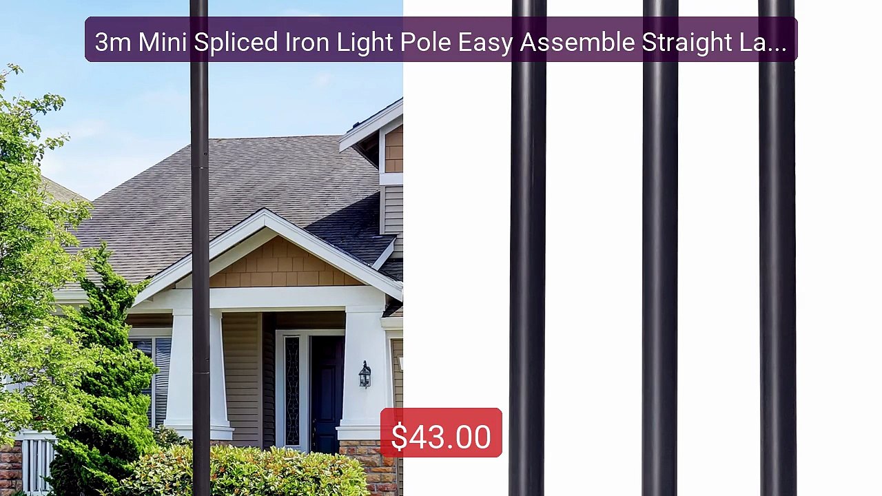 3m Mini Spliced Iron Light Pole Easy Assemble Straight Lamp... -- Top Pick 2026 | Unbeatable Price!