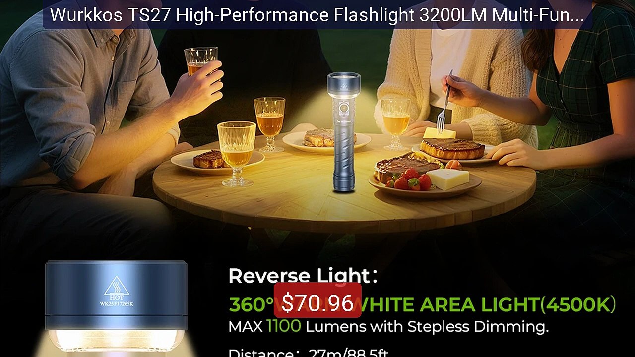Wurkkos TS27 High-Performance Flashlight 3200LM Multi-Funct... -- Top Pick 2026 | Unbeatable Price!