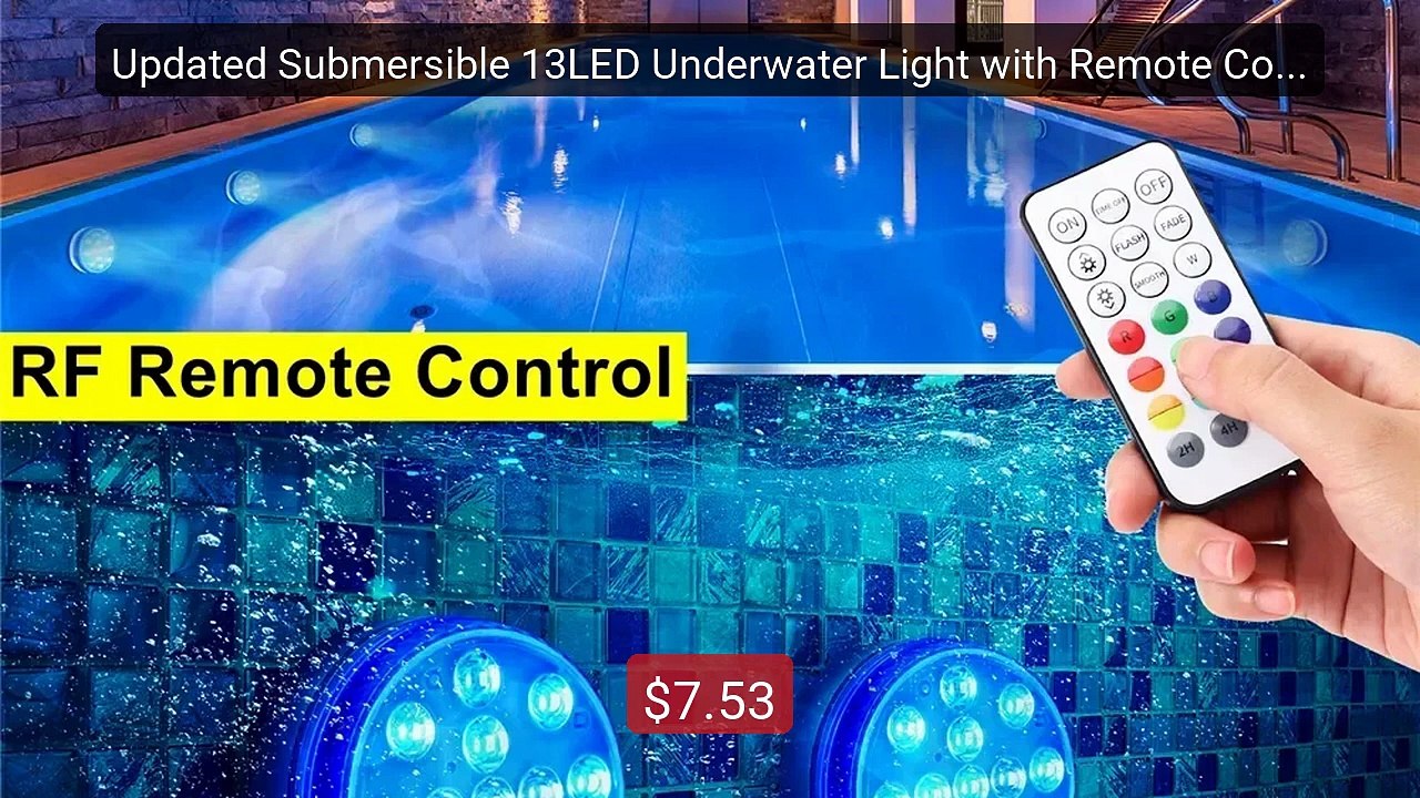 Updated Submersible 13LED Underwater Light with Remote Cont... -- Top Pick 2026 | Unbeatable Price!