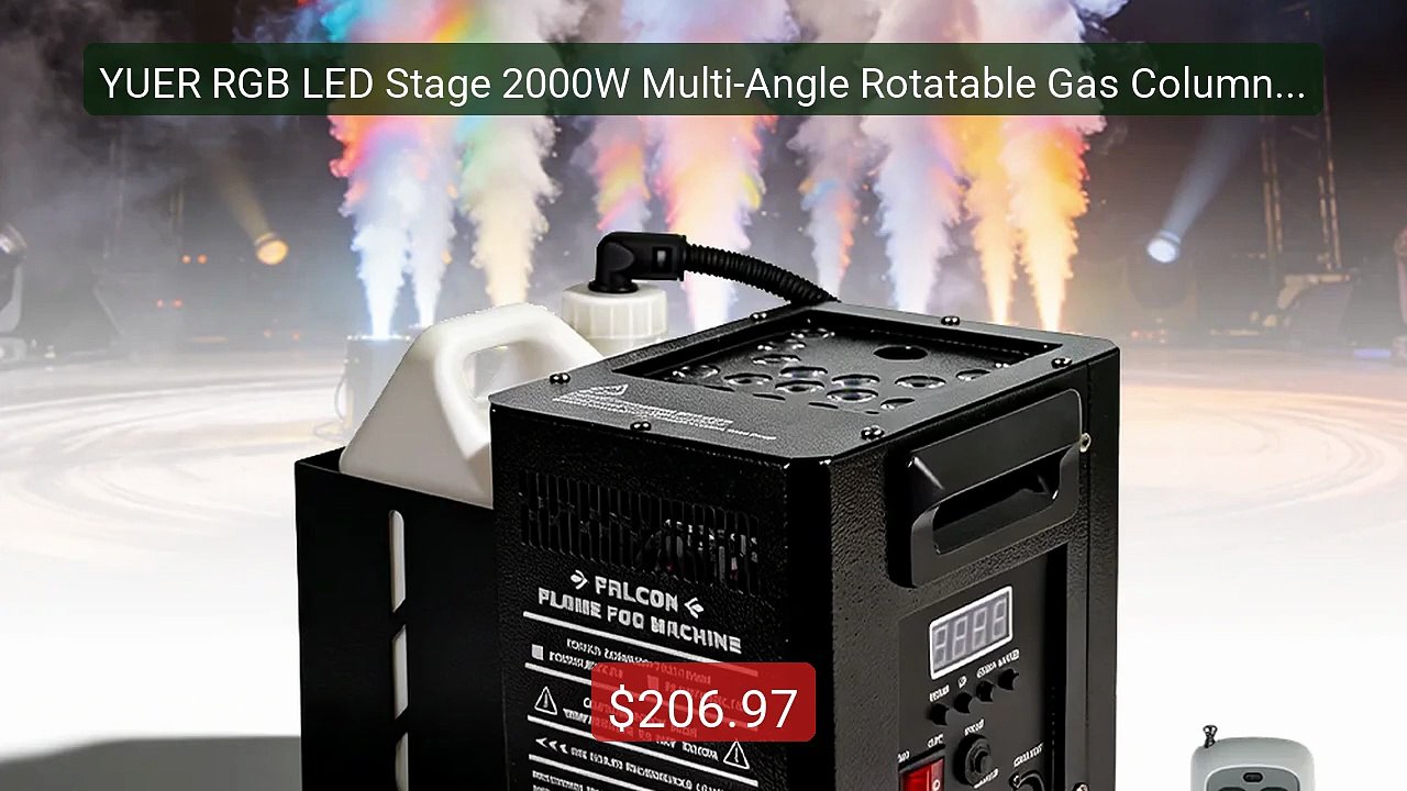 YUER RGB LED Stage 2000W Multi‑Angle Rotatable Gas Column Haze... -- Best Buy 2026 | Great Quality!