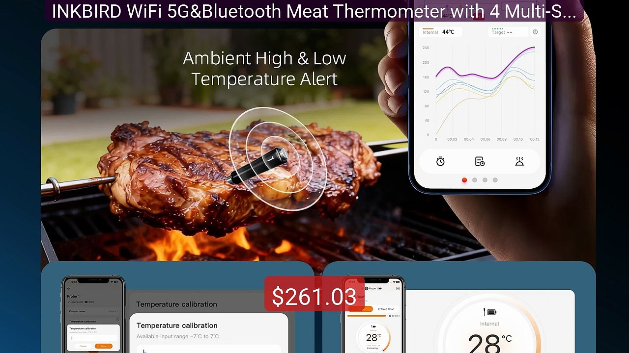 INKBIRD WiFi 5G&Bluetooth Meat Thermometer with 4 Multi-Sen... -- Top Pick 2026 | Unbeatable Price!