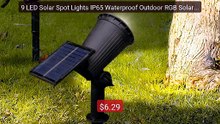 9 LED Solar Spot Lights IP65 Waterproof Outdoor RGB Solar Landscap... -- Best Deal 2026 | Shop Now!