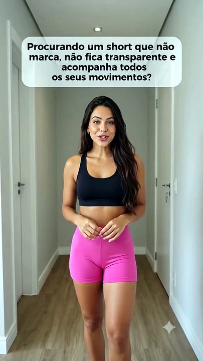 Short Legging Academia Curto Que Não Fica Trans...